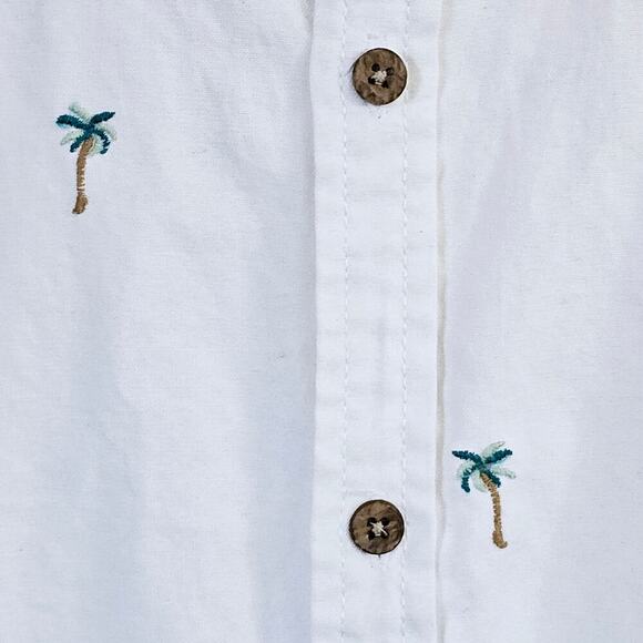 Free Planet Men's Casual Button Down Shirt Medium Summer Vacation Tropical - Picture 3 of 7